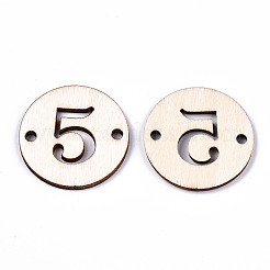 Connecteurs de maillons en bois de peuplier naturel non fini&nbsp;WOOD-S045-138B-5