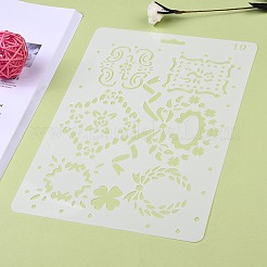 Plantillas de plantillas de pintura de dibujo reutilizables de plástico&nbsp;DIY-F018-B19