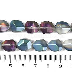 Chapelets de perles en verre électroplaqué&nbsp;EGLA-C009-01A-HP02