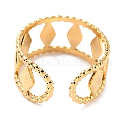 Ionenplattierung (IP) 304 Edelstahl-Fingerringe&nbsp;RJEW-L102-13G