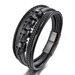Kunstleder Multi-Strang-Armbänder&nbsp;PW-WGE2E99-01