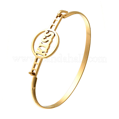 201 Edelstahl-Armreifen mit flachen&nbsp;BJEW-R014-01G-02