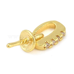 Messing Micro Pave klare Zirkonia Peg Bails Anhänger&nbsp;LS-KK-L219-02G