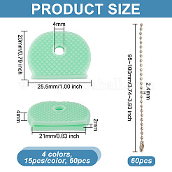 60 manchon de clé réutilisable en PVC antidérapant et imperméable&nbsp;AJEW-OC0004-39