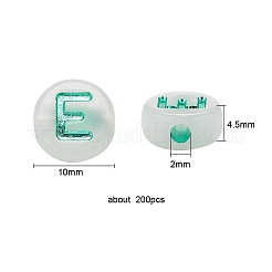200pcs cuentas de acrílico luminosas&nbsp;MACR-YW0001-39