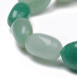 Bracelets de perles extensibles en aventurine verte naturelle&nbsp;BJEW-K213-E01