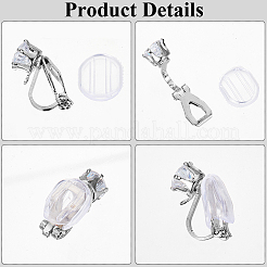 32 stück messing clip-on ohrring Zubehör&nbsp;KK-SP0001-26P