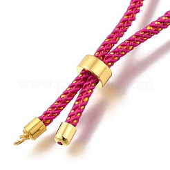 Fabricación de pulseras deslizantes con cordón de algodón trenzado&nbsp;MAK-R001-01G-03