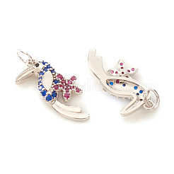 Pendentifs avec zircon cubiques à micro-pavés en laiton&nbsp;KK-I672-16P