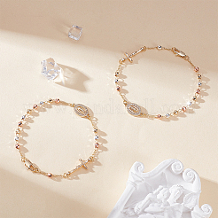 2 bracciale con perline in ottone&nbsp;BJEW-GO0001-33