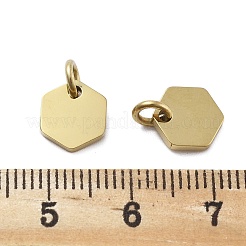 Geometrische Figur Stil 304 Edelstahl Prägung Blank Tag Charms&nbsp;STAS-D302-03E