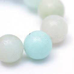 Runden natürliche Klasse a amazonite Perlenstränge&nbsp;G-R345-4mm-16