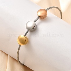 Bracelets en acier inoxydable 304 en forme de corde torsadée&nbsp;BJEW-C091-01GP