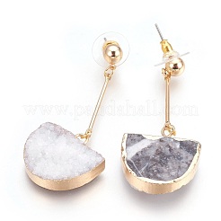 Natürliche Druzy Quartz Ohrhänger&nbsp;EJEW-F171-02