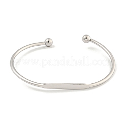 Bracciali a polsino in acciaio inossidabile 304 anti-ossidazione&nbsp;BJEW-P331-03P