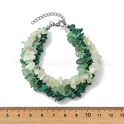 Bracelets multi-rangs en perles de pierres précieuses naturelles et synthétiques mélangées pour femmes&nbsp;BJEW-JB13986