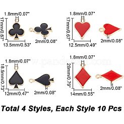40 pz 4 ciondoli in lega di smalto stile&nbsp;FIND-CA0005-53