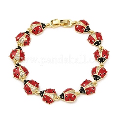 Bracelets en laiton micro pavé de zircones cubiques transparentes pour femmes&nbsp;BJEW-H209-08A-G