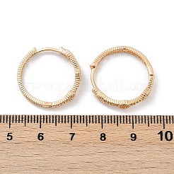 Orecchini a cerchio in ottone con zirconi cubici chiari micro pavè&nbsp;EJEW-K300-02G