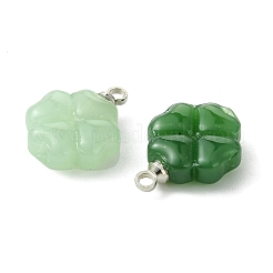 3 Stück 3 Farben imitierte Jade-Glasanhänger&nbsp;PALLOY-JF05402-02