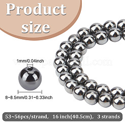 Perline di ematite non magnetici fili sintetici&nbsp;G-ME0001-43A