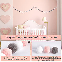 Baumwolle Weihnachten Pompom Ball String Ornamente&nbsp;AJEW-WH20020-101A