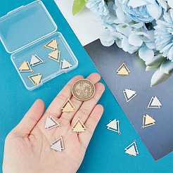 16 Stück 2 Farben 201 Edelstahl-Anschluss-Charms&nbsp;STAS-UN0054-64