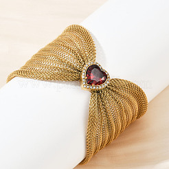 304 Edelstahl-Kettenarmbänder mit Zirkonia für Damen&nbsp;BJEW-V013-01G