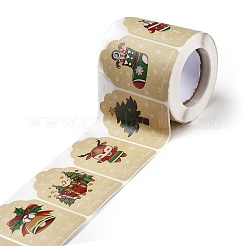 Adesivi in rotolo poligonale a tema natalizio&nbsp;DIY-B045-08
