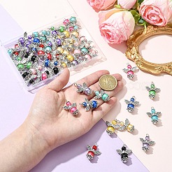 48pcs 12 Farben Glasanhänger&nbsp;PALLOY-YW00051