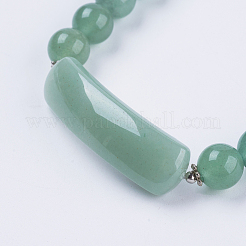 Bracelets extensibles en aventurine vert naturel&nbsp;BJEW-F308-34A