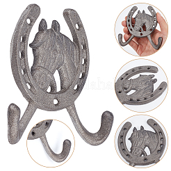 Ganci appendiabiti a ferro di cavallo in ghisa&nbsp;AJEW-WH0696-207A