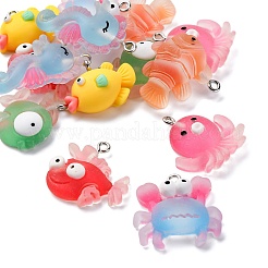 14pcs 7 Arten undurchsichtige Harzanhänger&nbsp;RESI-FP0001-29