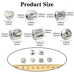 12 Stück 6 Stile 304 Edelstahl Verschlüsse im europäischen Stil&nbsp;STAS-CJ0002-77