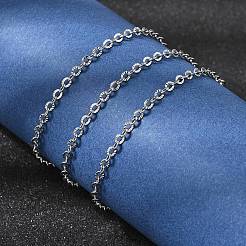12 collana a catena testurizzata in acciaio inossidabile 304 da 2.4 mm per uomo e donna&nbsp;NJEW-H093-18P-04
