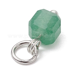 100 Stück 10 Stile Naturstein facettierte Würfel Charms&nbsp;PALLOY-JF04520-01
