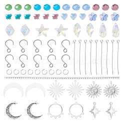 Kits de fabrication d'attrape-soleil étoile lune à faire soi-même&nbsp;DIY-TA0013-80