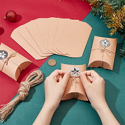 24 Stück faltbare Kissenschachteln aus Papppapier&nbsp;CON-WH0089-04