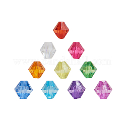 Facettierte Bicone transparente Acryl-Perlen&nbsp;TACR-CJ0001-03