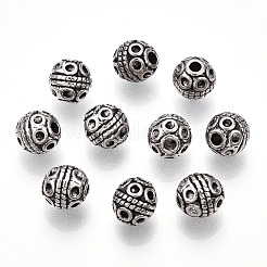 Perles en alliage de style tibétain&nbsp;LS-TIBE-Q063-120AS-NR