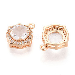Colgante micropavé cubic zirconia de latón&nbsp;KK-T076-04KCG-02