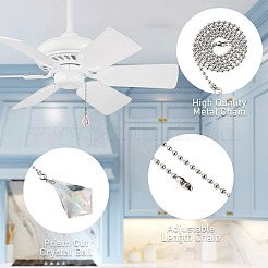 4 pz ciondoli in vetro per ventilatore da soffitto estensori per catene di trazione&nbsp;HJEW-TAC0169