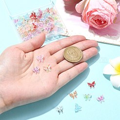 100 Stück 10 Stile Schmetterlings-Harz-Cabochons&nbsp;MRMJ-CJ0001-17