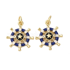 Pendentifs avec zircon cubiques à micro-pavés en laiton&nbsp;KK-S525-06G