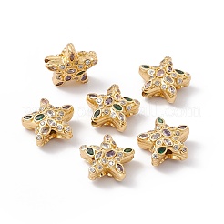 Placage en rack laiton micro pavé perles de zircone cubique colorées&nbsp;ZIRC-C040-14G
