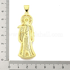 Ciondoli in ottone con placcatura a cremagliera con micro pavé di zirconi chiari&nbsp;KK-B091-30G-01