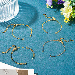 8 Stück 4 Stile Messingkettenarmbänder machen&nbsp;AJEW-TAC00067