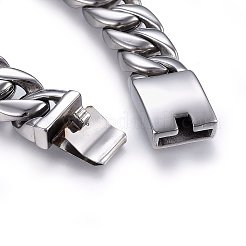 Bracciali con catene a maglie in acciaio inossidabile 304 anti-ossidazione&nbsp;BJEW-E346-19P