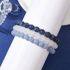Ensemble de bracelets extensibles en perles rondes&nbsp;BJEW-JB10139-03