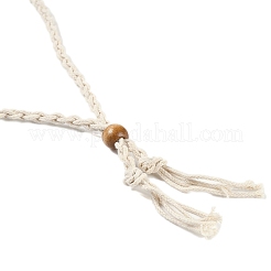 Geflochtene gewachste Kordel leere Makramee-Tasche Schieber Halskette machen&nbsp;FIND-C061-01E